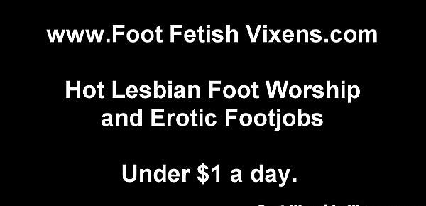  Its time for a little lesbian foot worship revenge